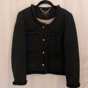Black J. Crew tweed blazer